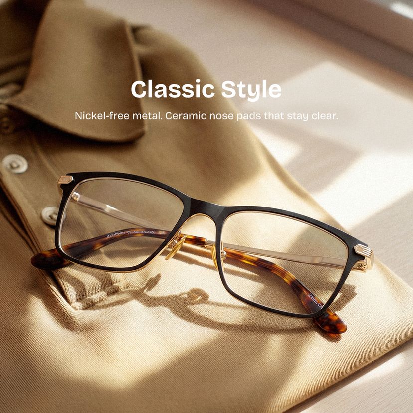 Alexander Black Rectangle Glasses