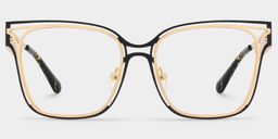 Dacarine Black Gold Square Glasses0