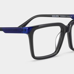 Troy Dark Gray Rectangle Glasses5