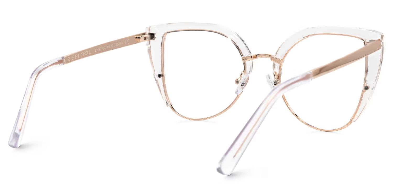 Brewer Cat-eye Clear Eyeglass Frames for Women | ZEELOOL3