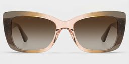Leona Brown Rectangle Sunglasses0