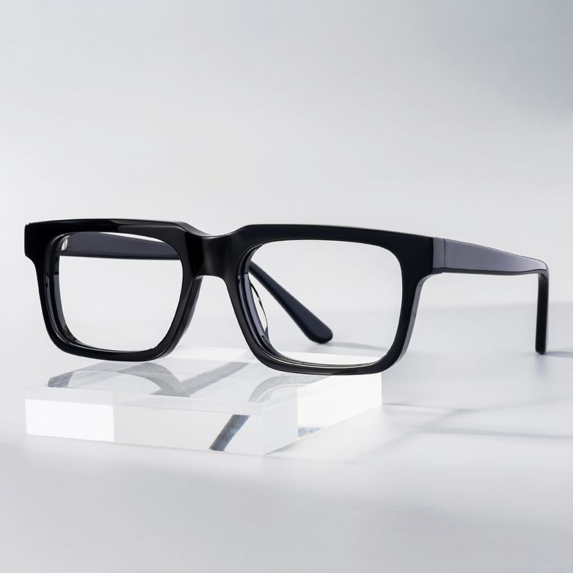 Larsen Black Rectangle Glasses