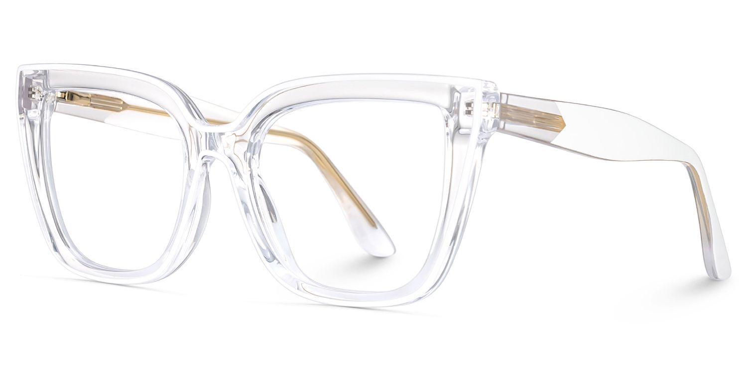Mirta Square Clear Thick Glasses with TR90 Frame | ZEELOOL2