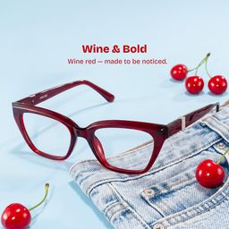 Quincy Red Cat eye Glasses0