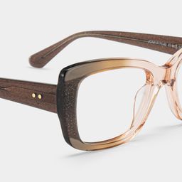 Leona Brown Rectangle Glasses5