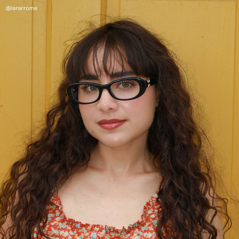Catherine Black Oval Glasses