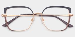 Grasso Two-Tone Rectangle Glasses1