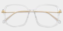 Payton Clear Geometric Glasses1