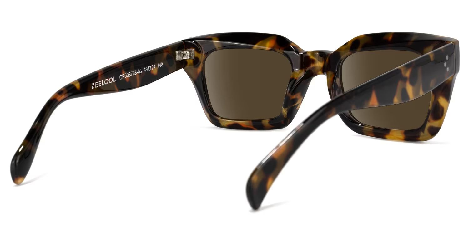 Nevaeh Plastic Tortoise Square Frame Sunglasses | ZEELOOL3