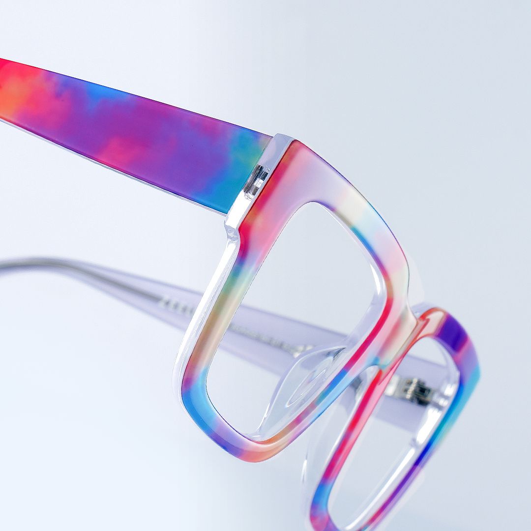 Pop  Acetate Colorful Frame Glasses with Square Shape | Zeelool8