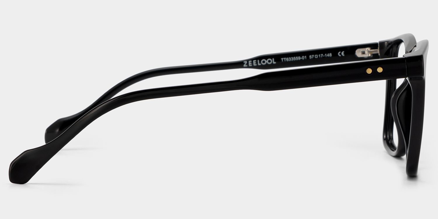 Burgos Square Black Glasses | Zeelool Glasses3