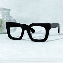Keisa Black Rectangle Glasses4