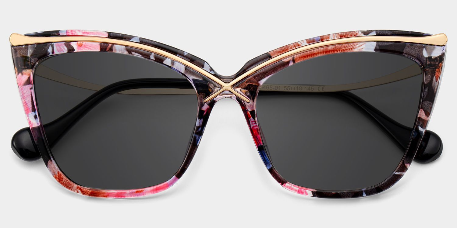 Winston Mixed Floral Butterfly Frame Sunglasses | ZEELOOL1