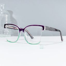 Cadogan Purple-Green Square Glasses0