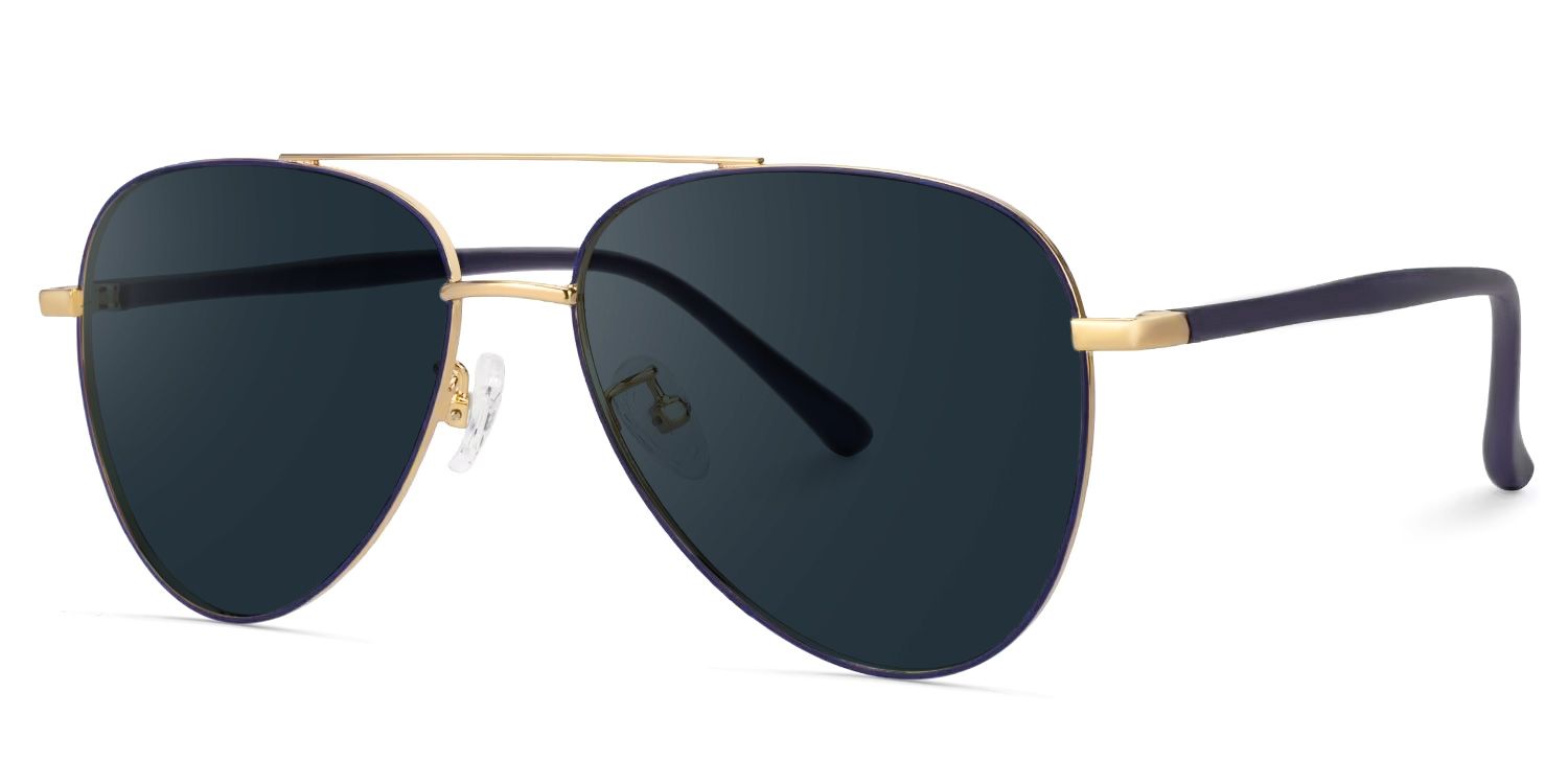 Paige Metal Blue-Gold Frame Sunglasses | ZEELOOL2