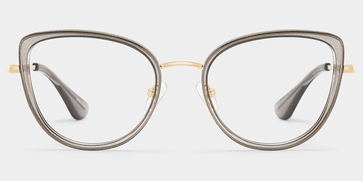 Celine Gray Cat-eye Glasses with Glitter Frames | ZEELOOL1