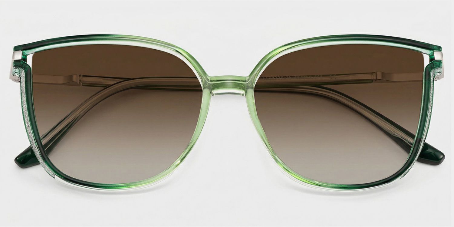 Rodz Tr90 Green Square Frame Sunglasses | ZEELOOL1