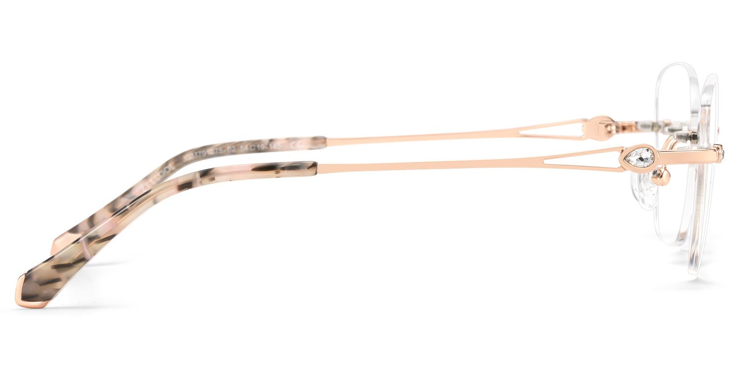 Rectangle Rose Gold Eyeglasses- Seth Metal Frame Glasses8