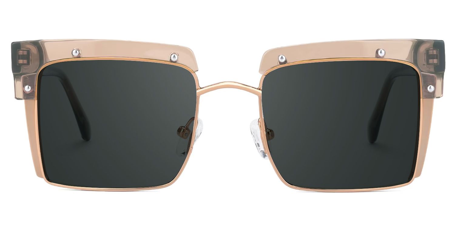 Kiana Beige Square Sunglasses to Frame Your Face | ZEELOOL0