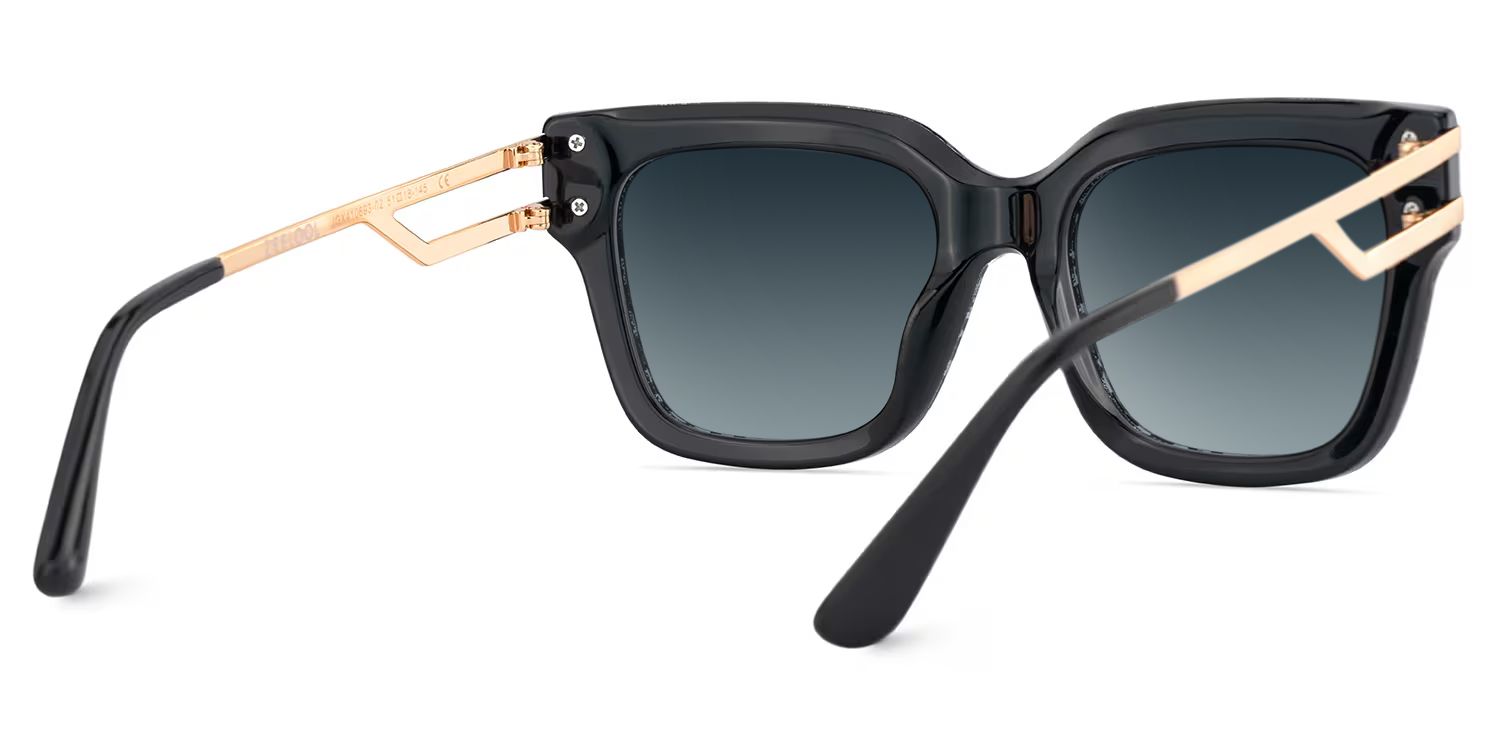 Lidia Gray Leopard Square Polarized Sunglasses for Driving | ZEELOOL4