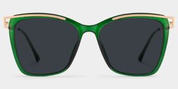 Krystle Green Square Sunglasses0