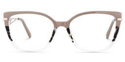 Margret Tortoise Khaki Cat eye Glasses0