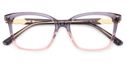 Theo Grey Pink Rectangle Glasses2