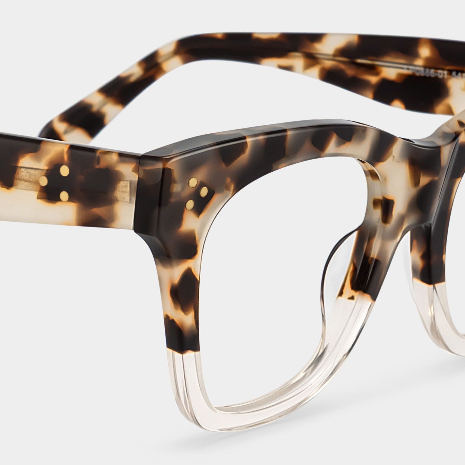 Rectangle Tandy Light Tortoise Frame Glasses | ZEELOOL4