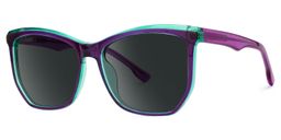 Libby Purple Geometric Sunglasses1