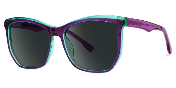Libby Purple Geometric Sunglasses