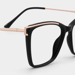 Krystle Black Square Glasses6