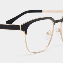 Wren Black-Gold Browline Glasses6