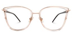 Marisa Beige Cat eye Glasses0