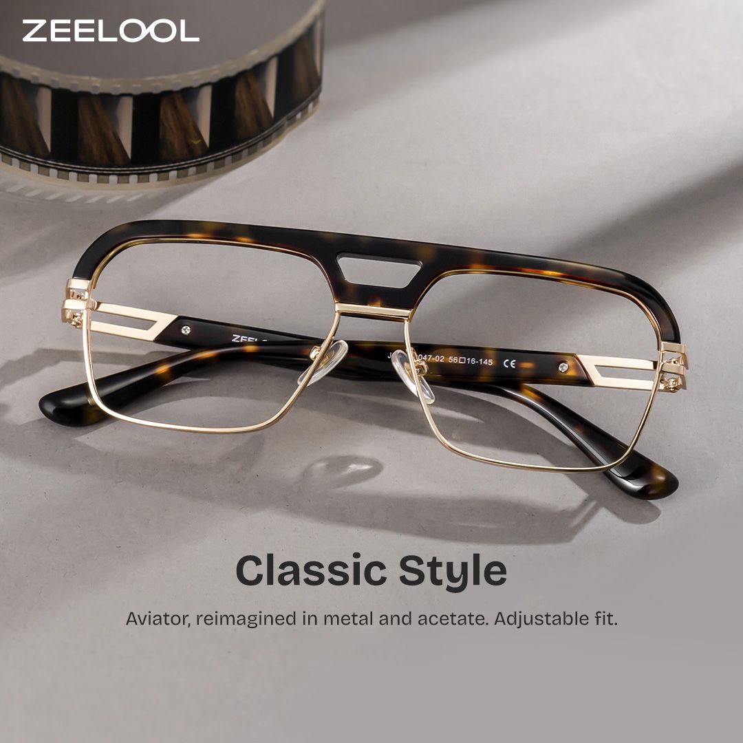 Griff Tortoise Aviator Eyeglasses for Men | ZEELOOL0