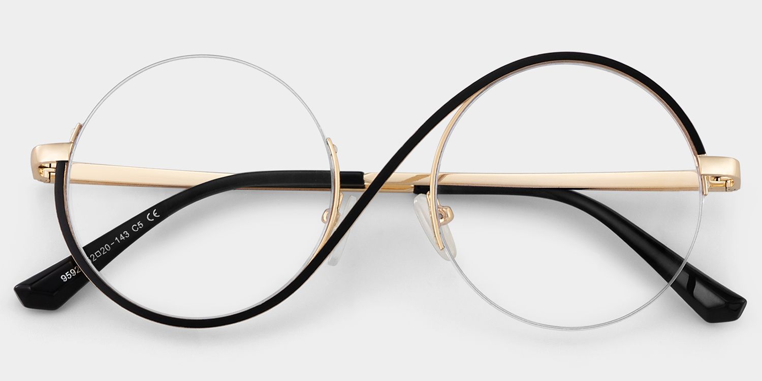 Witch Glasses - Flozif Round Black Frame Glasses | Zeelool3