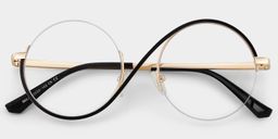 Flozif Black Round Glasses3