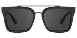 Pascal Black Aviator Sunglasses0
