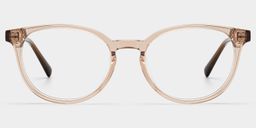 Allison Clear Brown Round Glasses1