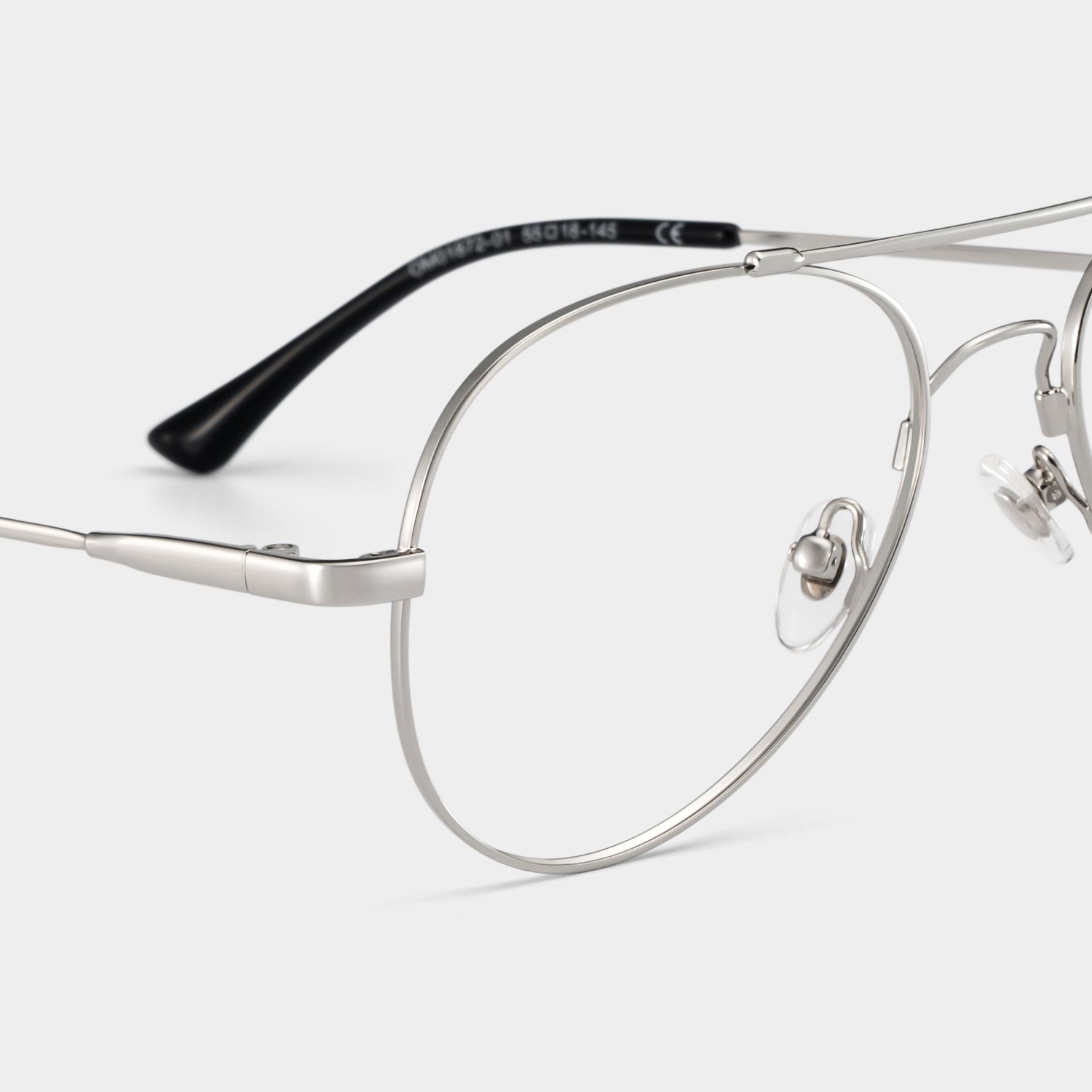 Aviator Silver Glasses | Zeelool Glasses4