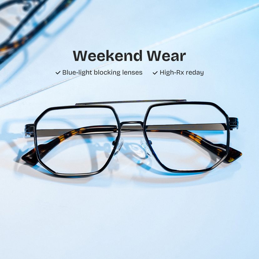 Autumn Gray Aviator Glasses