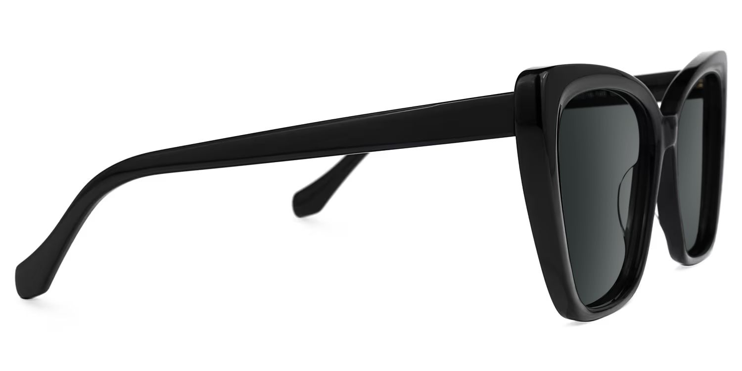 Shanell Acetate Black Butterfly Frame Sunglasses | ZEELOOL2
