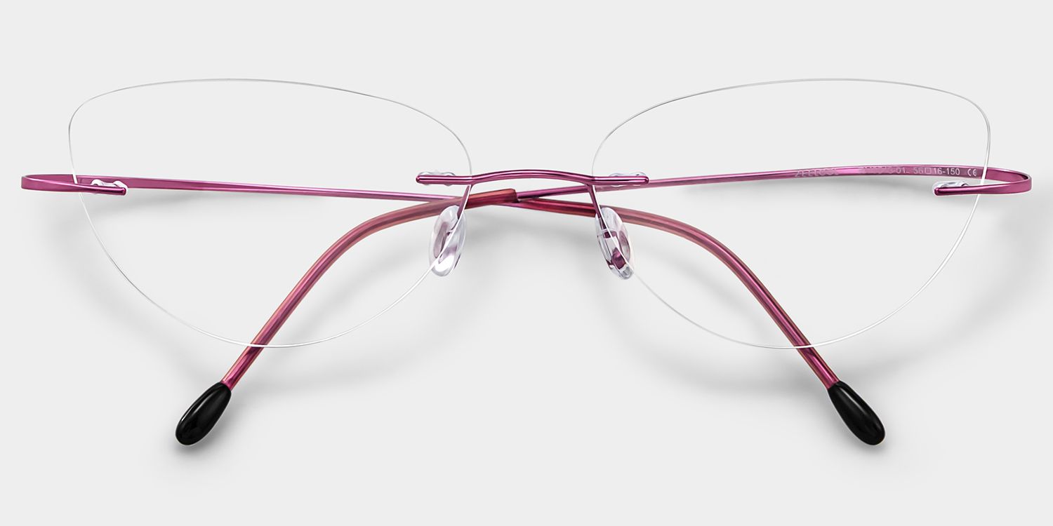 Evelyn Cat Eye Pink Glasses | Zeelool Glasses1