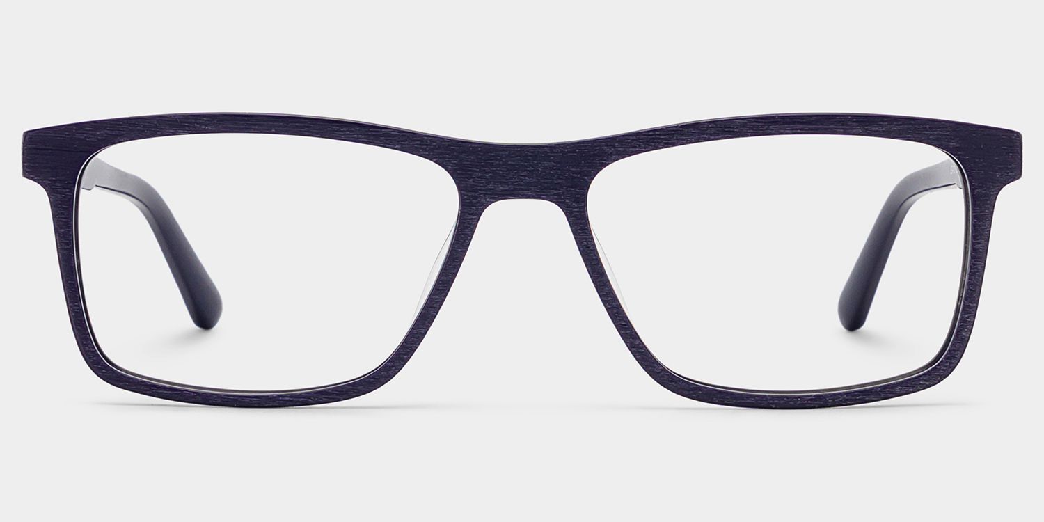Daniel Dark Blue Rectangle Acetate Frame Glasses for Men | ZEELOOL1