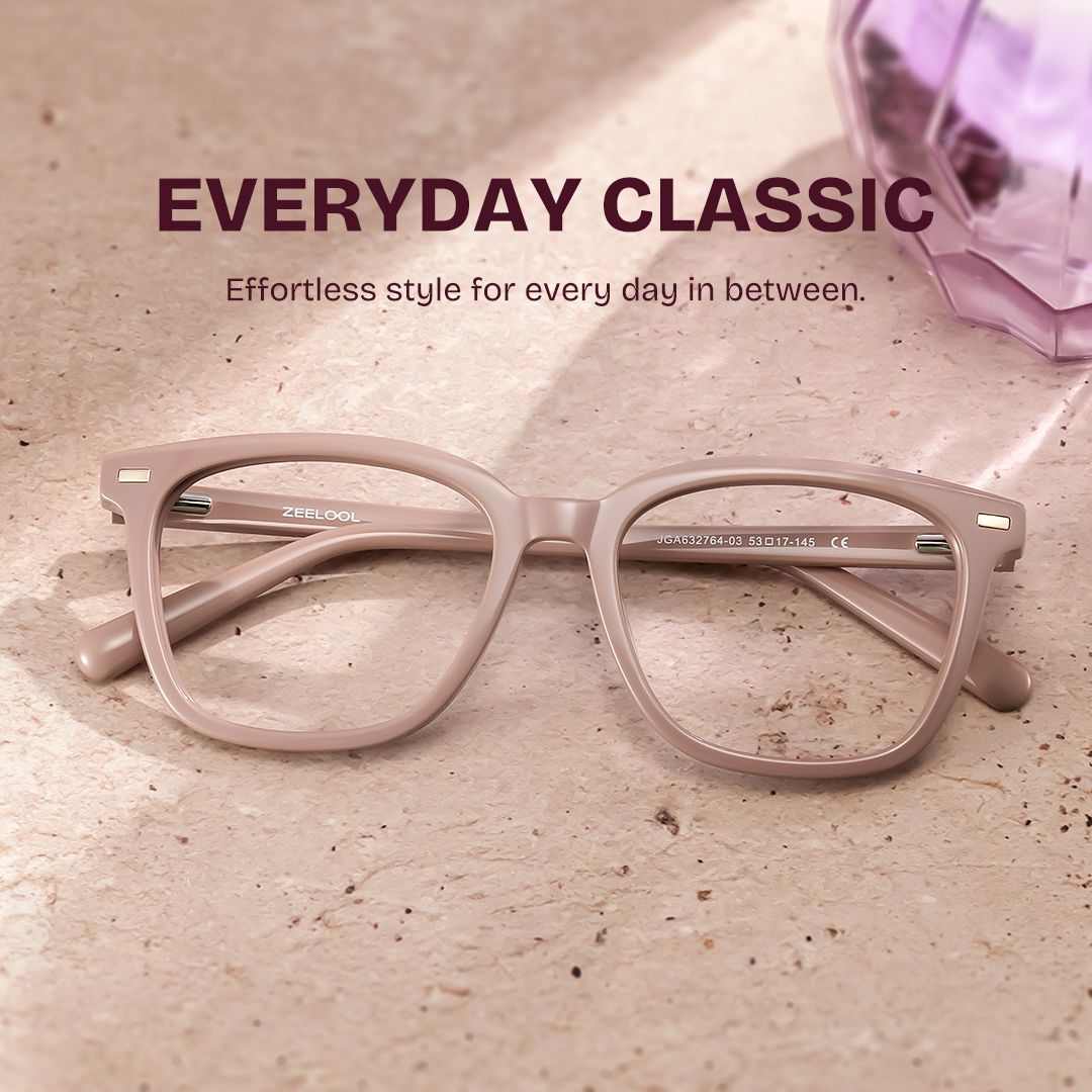 Lana Brown Square Acetate Frame Glasses for Women | ZEELOOL0