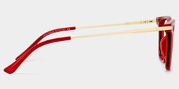Selena Red Rectangle Glasses4