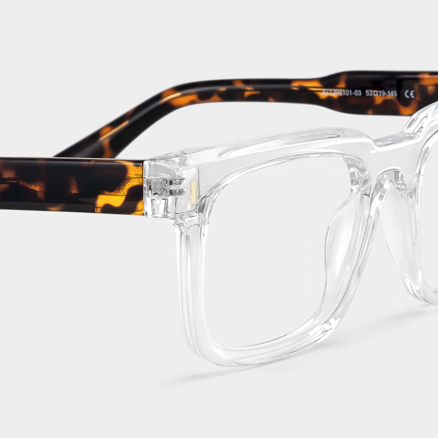 Connor transparent full rim rectangle eyeglasses Online | ZEELOOL5