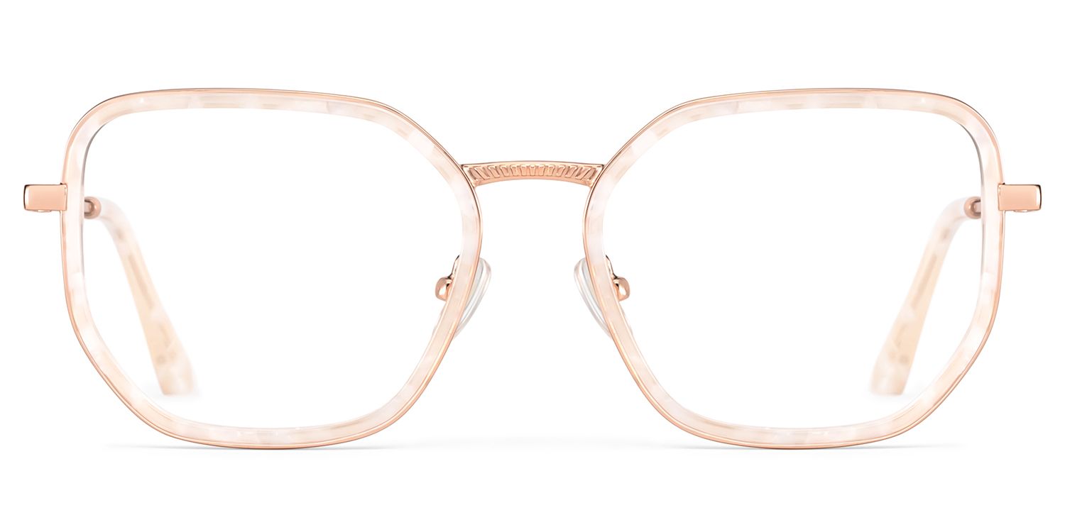 Levi Eyeglasses in Geometric Pearl White Frame | Zeelool1