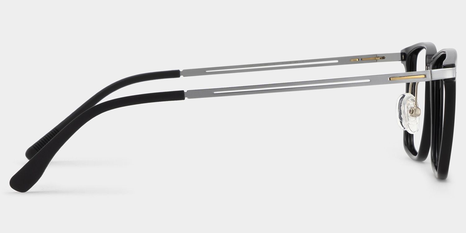 Black Ivonne Rectangle Frame Eyeglasses | Zeelool3