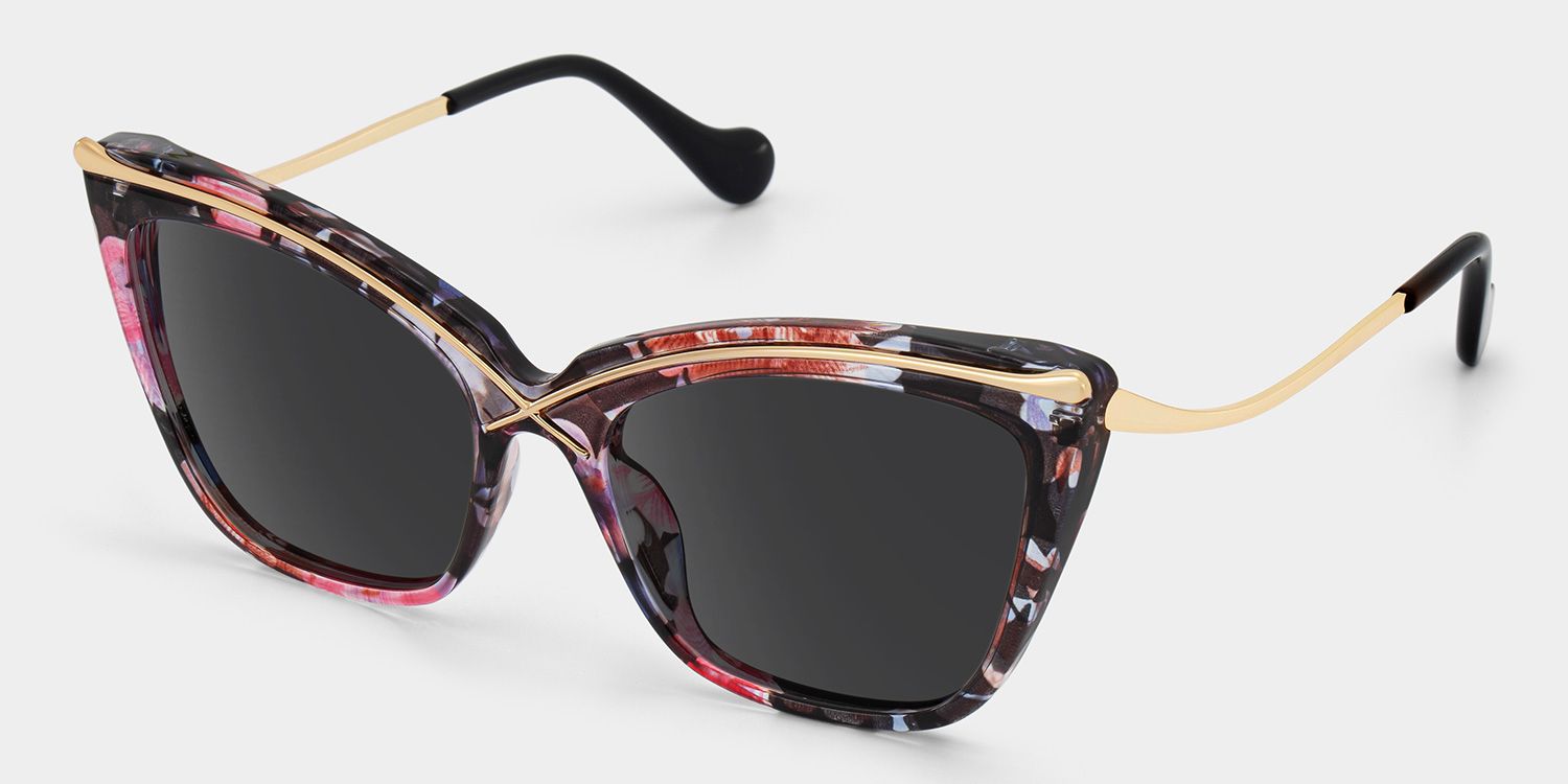 Winston Mixed Floral Butterfly Frame Sunglasses | ZEELOOL2