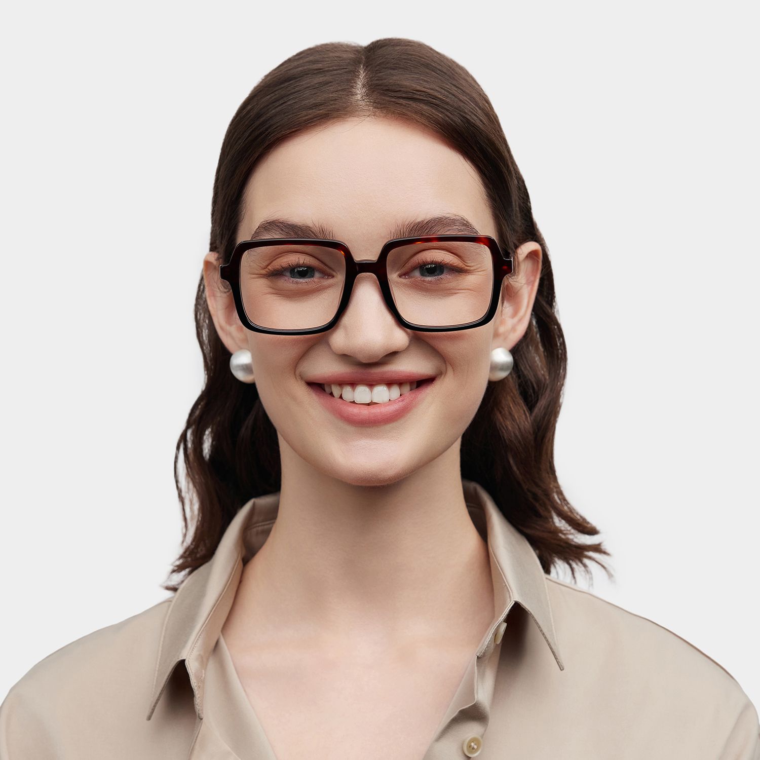 Beatrice Rectangle Two-tone Frame Eyeglasses for Women| ZEELOOL0